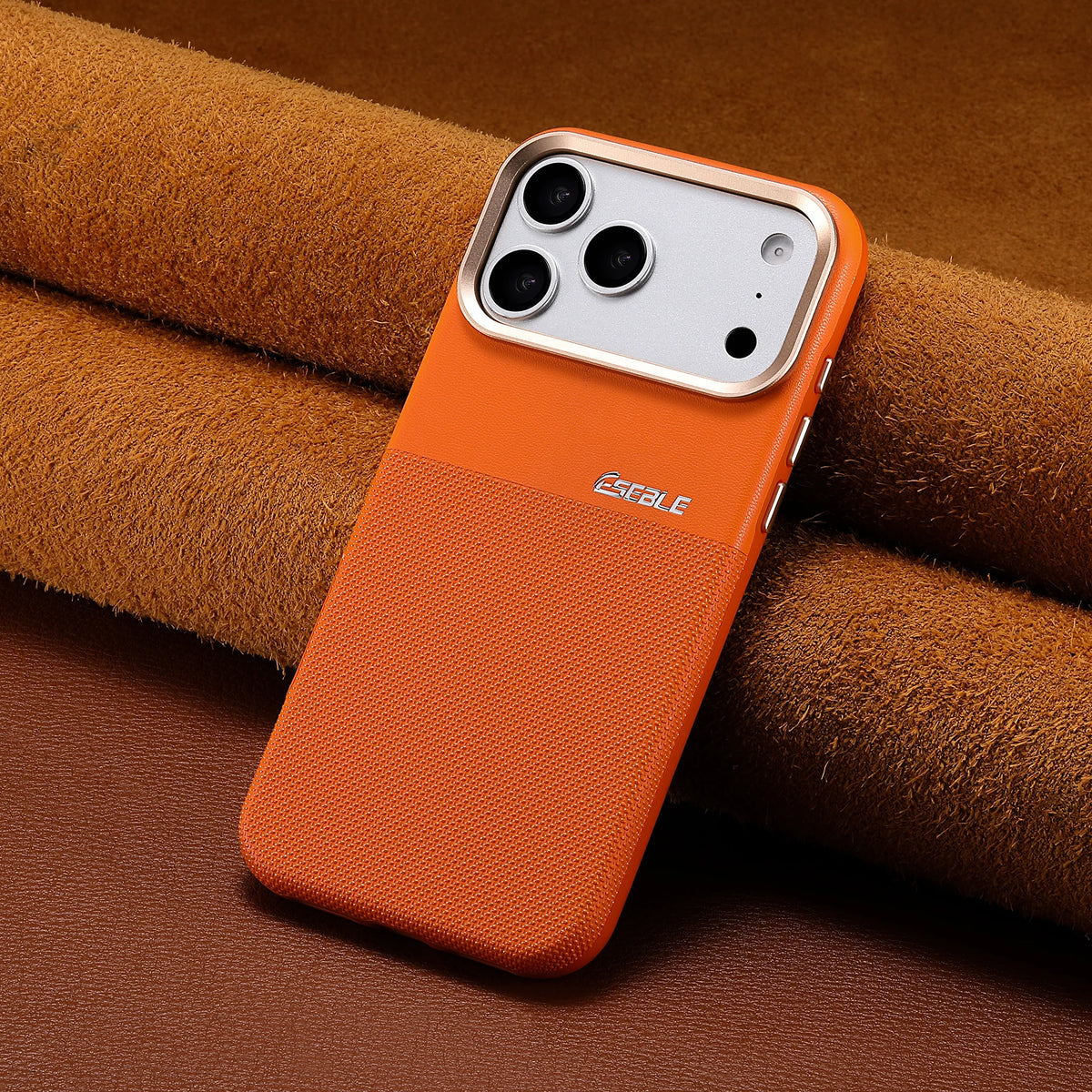 ESEBLE Woven Faux-Leather Magnetic Phone Case
