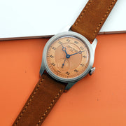 Pierre Paulin Men's Salmon Dial Watch – Hand-Wound, Vintage, 38mm