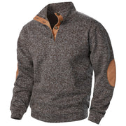 Men's Stand Collar Knitted Jumper – Long Sleeve Casual Winter Sweater