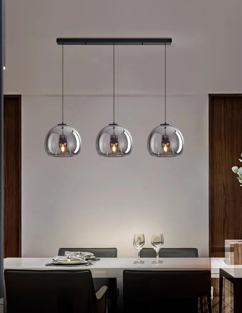 Modern Glass Pendant Light – Hanging Lamp for Living & Dining Room