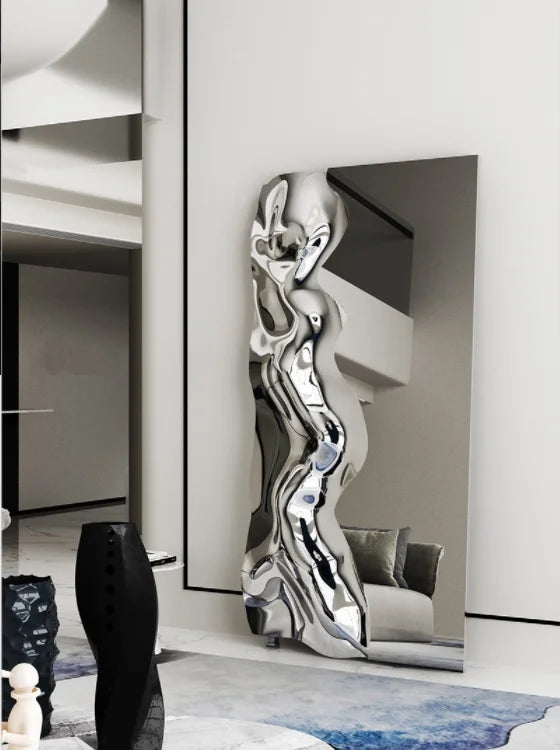 Stainless Steel Mirror Wall Panel — Art Deco Statement Decor, 3 Sizes - photo 4