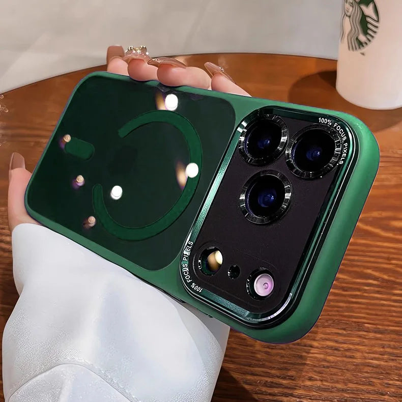 for Magsafe Magnetic Phone Case for iPhone 17 16 15 14 12 13 11 Pro Max Plus Air Transparent Bumper Hard Luxury Clear Cover