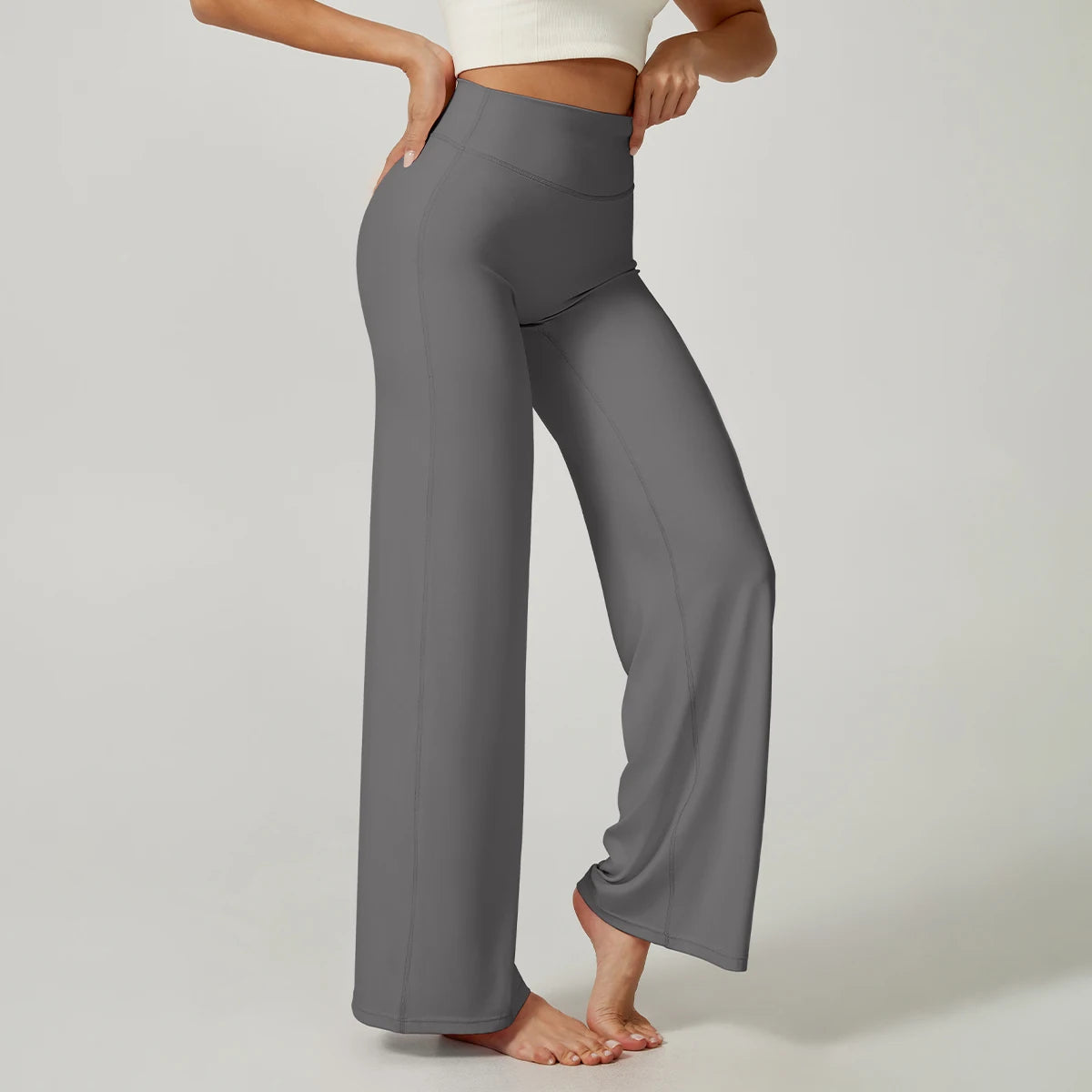 Women's High-Waist Wide-Leg Yoga Pants – Tummy Control Flare Leggings