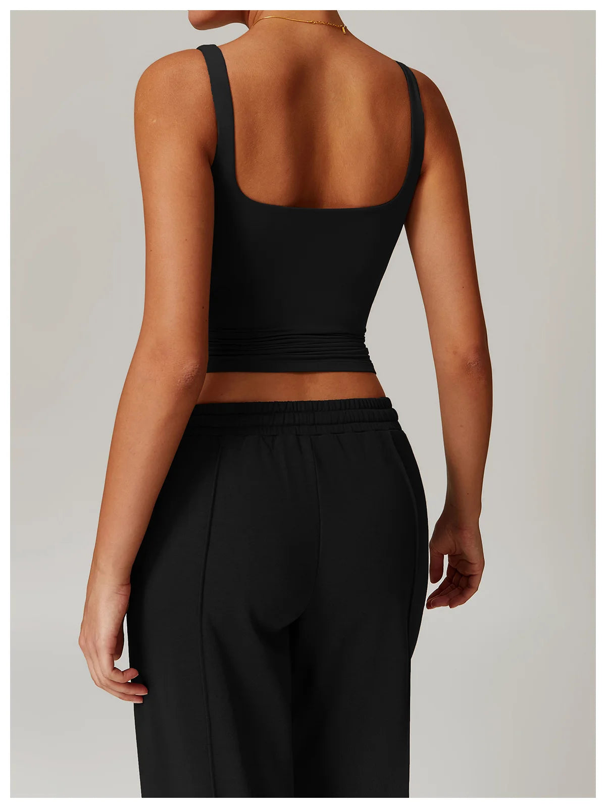 Hearuisavy Women's Sports Bra Square Neck Tight Yoga Tank Top Gym Running Breathable Casual Vest Female Comfort Fit Workout Top