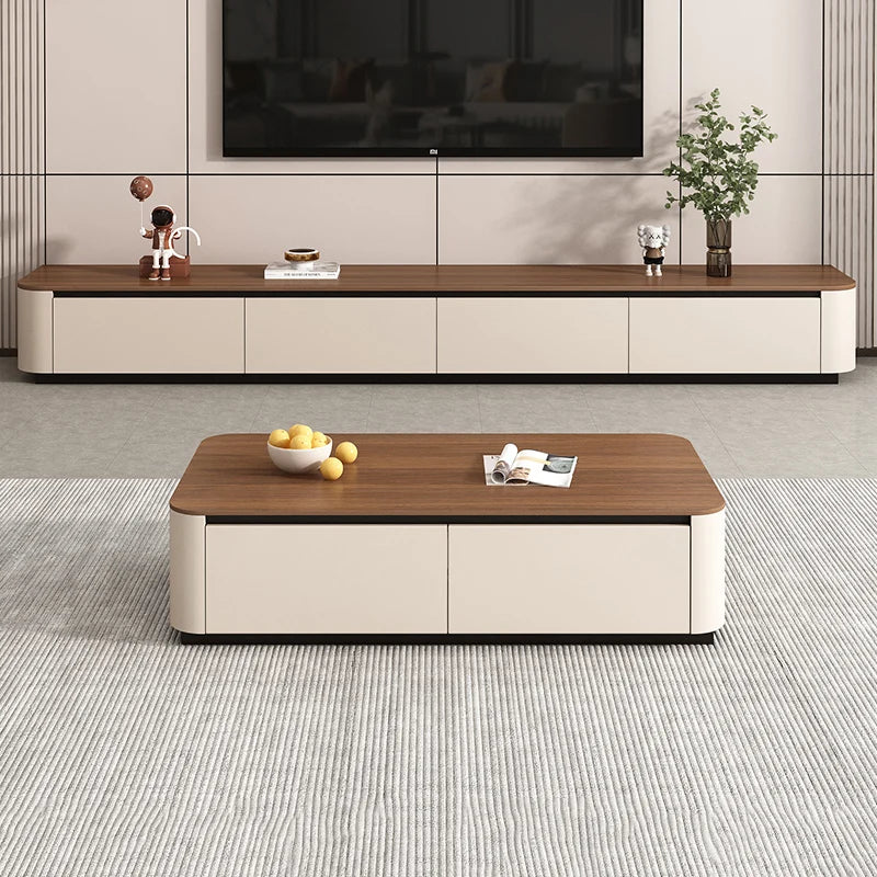 Solid Wood TV Stand — Low Vintage Media Unit, Lengths 1.6m to 3.0m