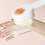 Long-Handle Bath Brush – Soft Liquid-Filled Bristles with Back Scrubber