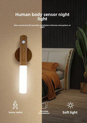 Rechargeable Motion Sensor Night Light – Magnetic LED Wall Lamp