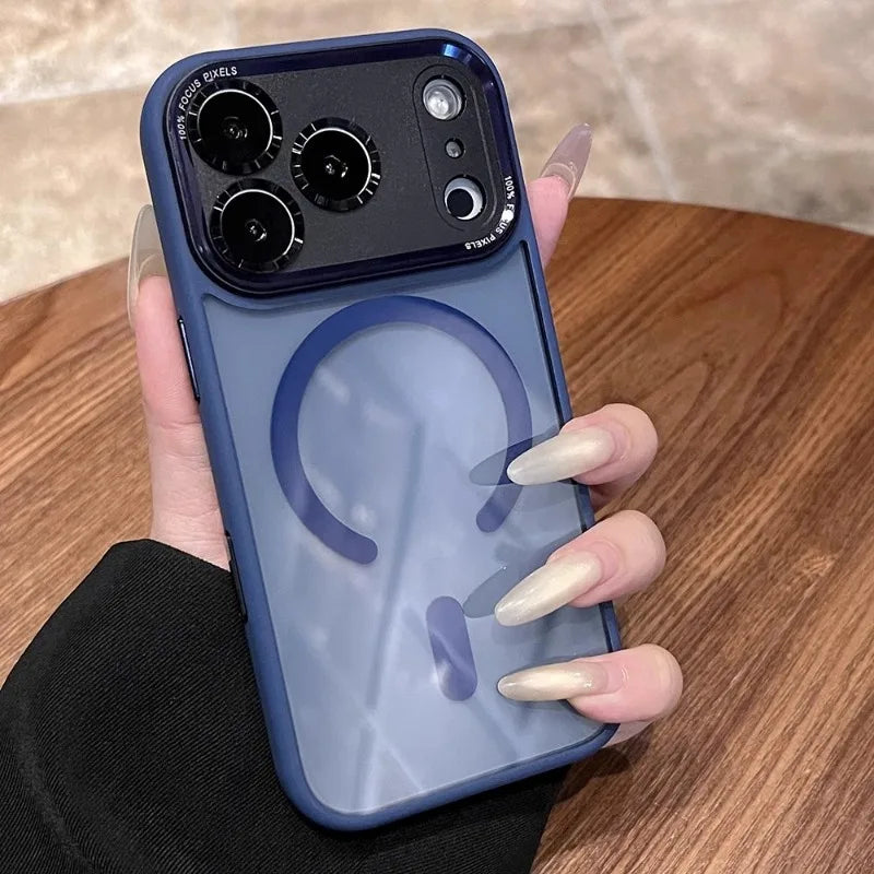for Magsafe Magnetic Phone Case for iPhone 17 16 15 14 12 13 11 Pro Max Plus Air Transparent Bumper Hard Luxury Clear Cover