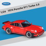 WELLY Porsche 911 Turbo 1974 1:24 Diecast Model Car – Collectible