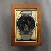 Jacques Genry Men's Tourbillon Watch – 42mm, Manual, Hollow Carved Dial