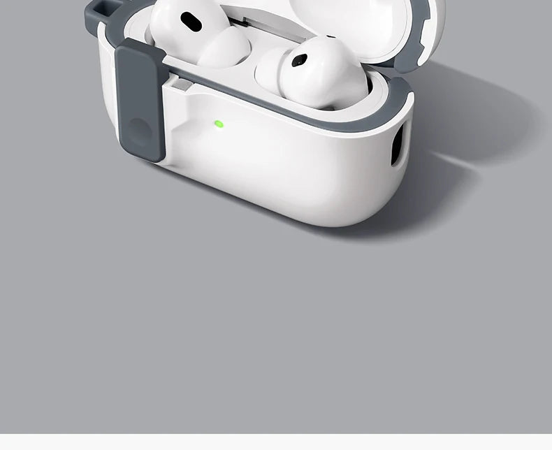 Protective Case For Airpods 4 Cover Luxury Earphone Cover Case For Apple Airpodspro 2 3 1/2 Air Pods Pro Shockproof With Hook﻿
