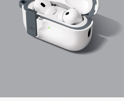 Protective Case For Airpods 4 Cover Luxury Earphone Cover Case For Apple Airpodspro 2 3 1/2 Air Pods Pro Shockproof With Hook﻿