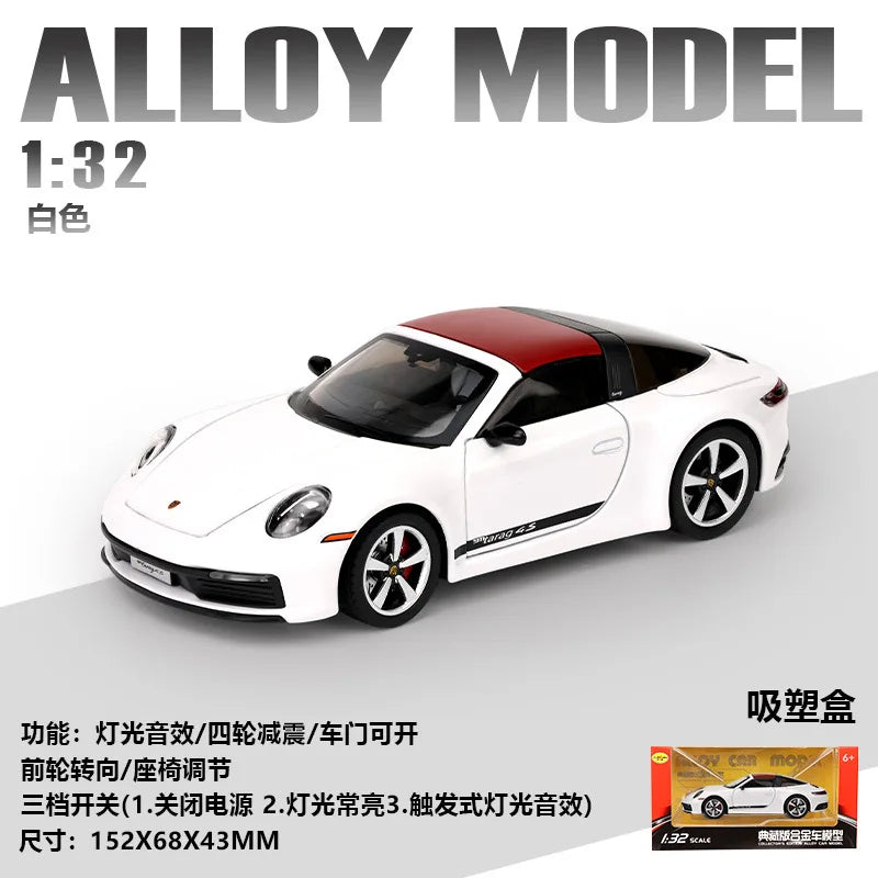 Porsche 911 Targa 4S 1:32 Diecast Model Car – Collectible Toy
