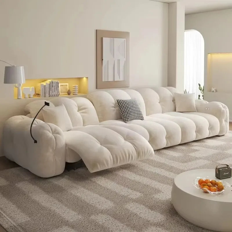 Electric Recliner Sofa — Beige Waterproof, Six Sizes from 1.9m to 3.6m - photo 2