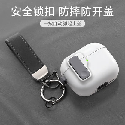 Protective Case For Airpods 4 Cover Luxury Earphone Cover Case For Apple Airpodspro 2 3 1/2 Air Pods Pro Shockproof With Hook﻿