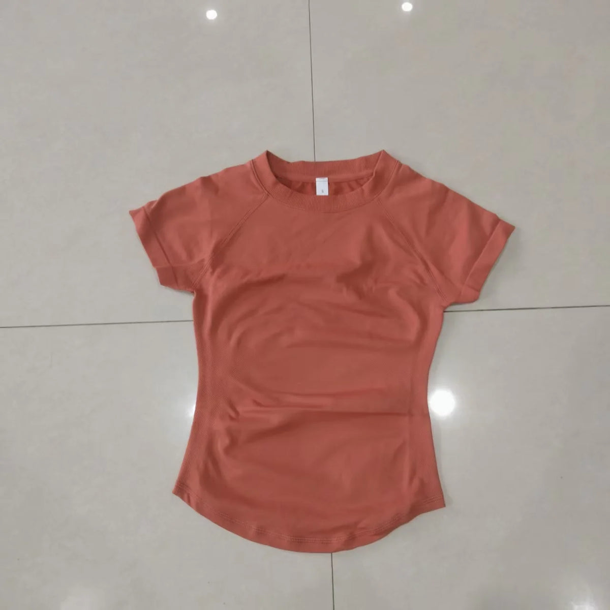 Dneyf Women's Quick-Dry Workout T-Shirt – Breathable Gym Top
