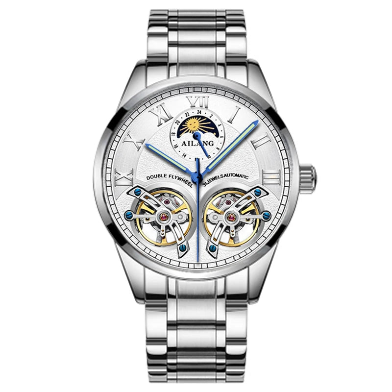 AILANG Men's Automatic Tourbillon Skeleton Watch – Leather Strap