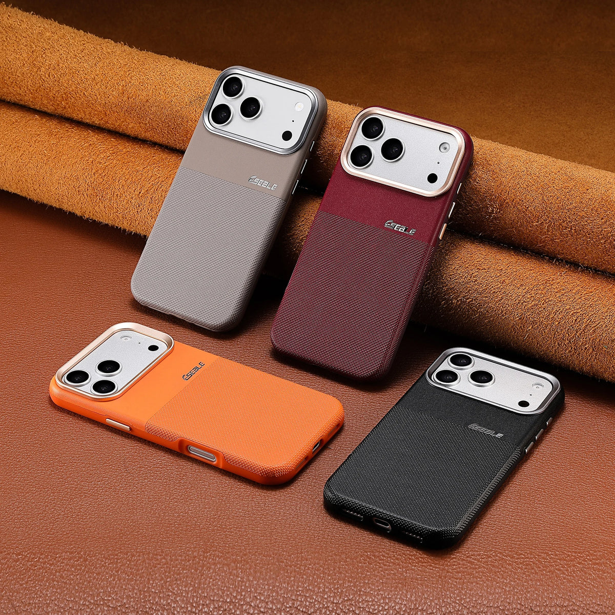 ESEBLE Woven Faux-Leather Magnetic Phone Case