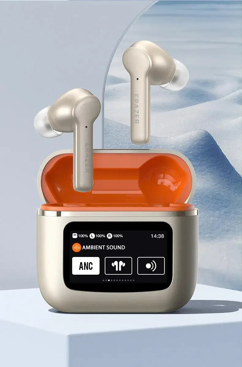 ERAZER XP1 Bluetooth Earphones – LCD Touch-Screen Charging Case