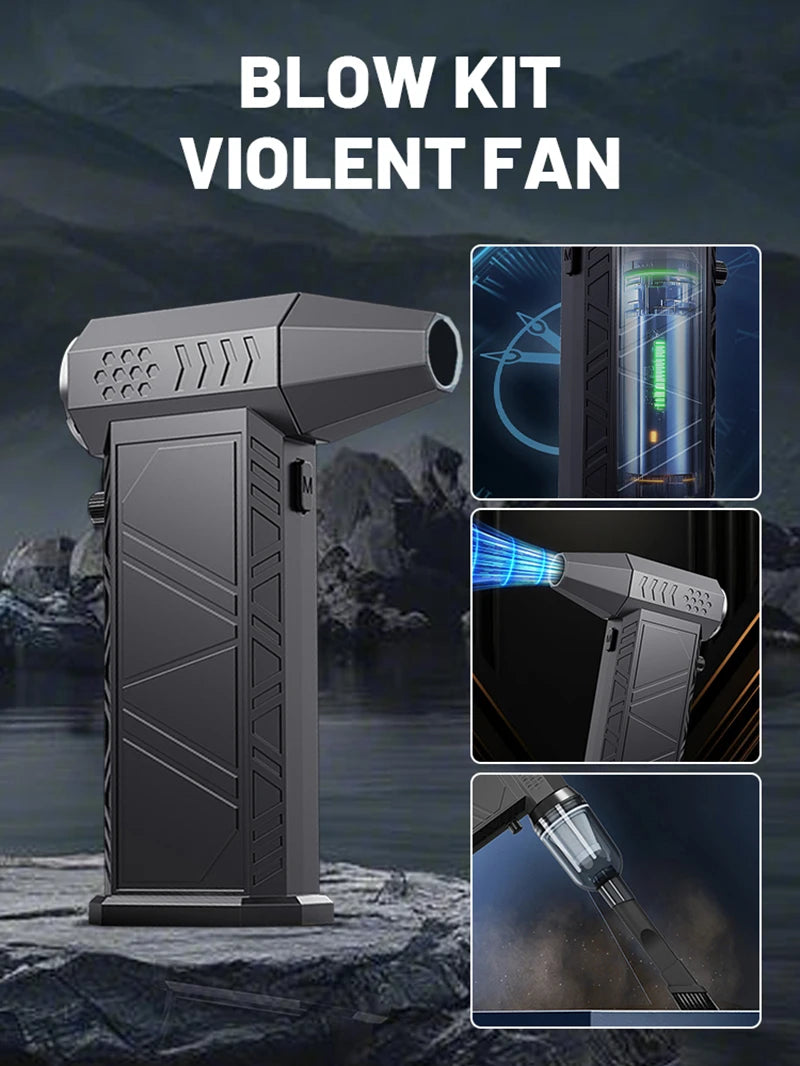 Xiaomi Violent Fan 350000RPM Powerful Air Blower Vacuum Dust Cleaner Charging Strong Winds 58m/s Brushless Turbo Jet Blower Dry