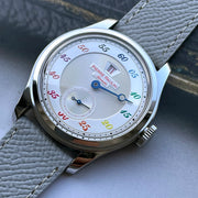 Pierre Paulin Men's Jumping Hour Watch – Salmon Dial, Automatic, 38mm