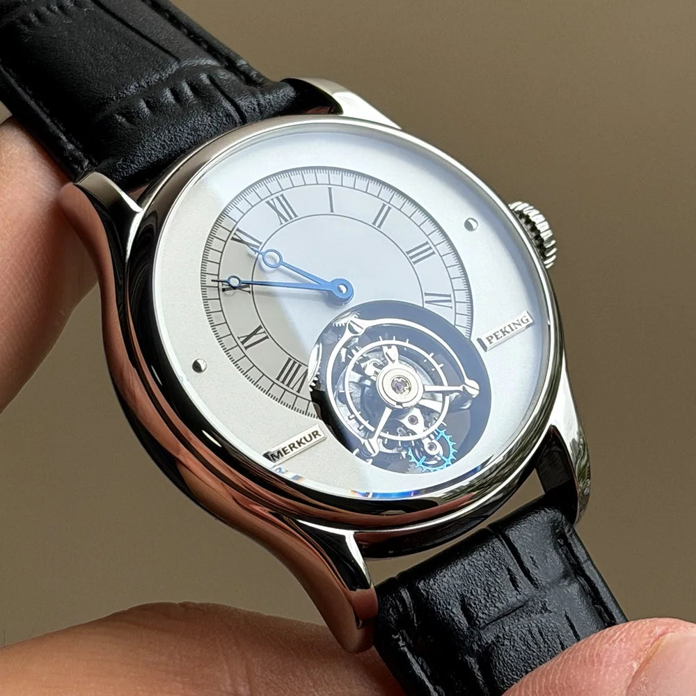 Merkur Men's High-Frequency Coaxial Tourbillon Watch – Sapphire