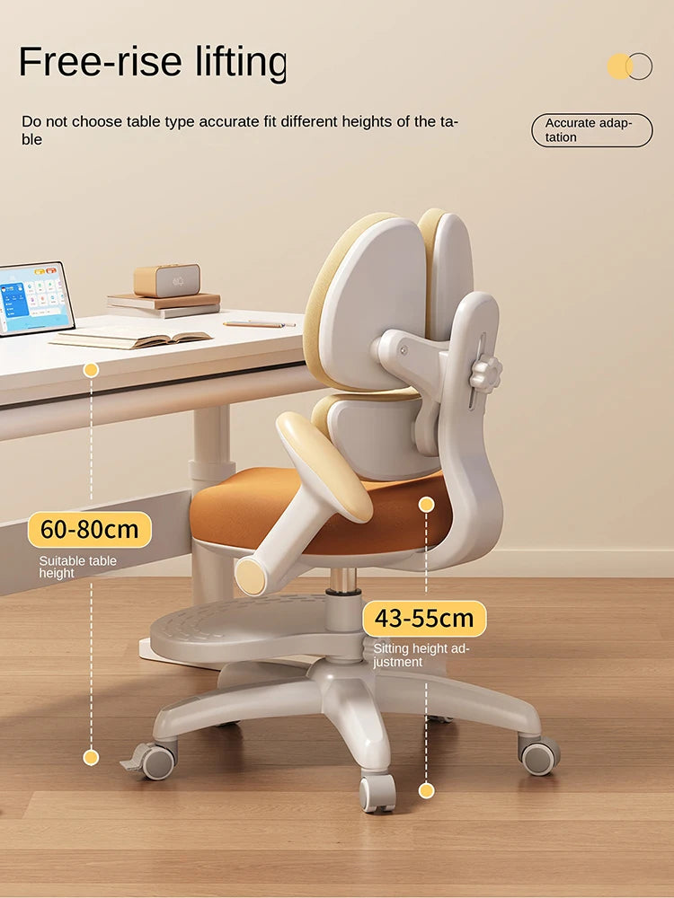 Children's Study Chair to Correct Sitting Posture of Primary School Students can Lift the Seat HomeBackrest Desk Writing Chair
