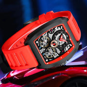 AILANG Men's Double Tourbillon Automatic Watch – Silicone Strap, Luminous