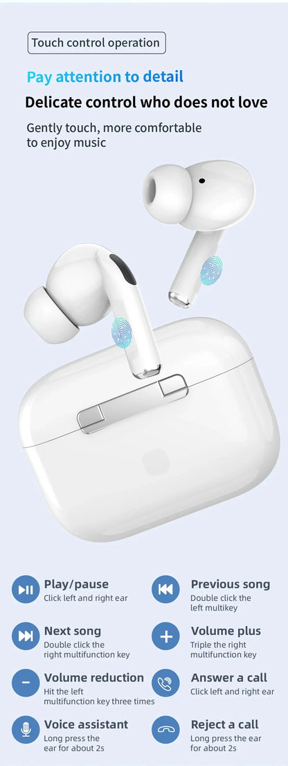 Original Air Pro TWS Wireless Bluetooth Earphones Headphones In Ear Earbuds Sports Noise Cancelling Headset for IPhone Android