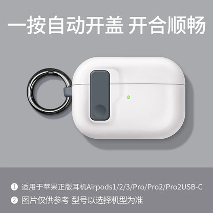 Protective Case For Airpods 4 Cover Luxury Earphone Cover Case For Apple Airpodspro 2 3 1/2 Air Pods Pro Shockproof With Hook﻿