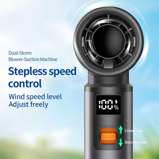 600000RPM Air Duster Blower Brushless Turbo Fan Strong Wind Speed Adjustable Turbo Jet Blower Rechargeable Compressed Air Duster