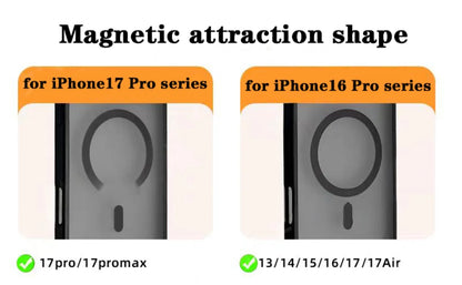 for Magsafe Magnetic Phone Case for iPhone 17 16 15 14 12 13 11 Pro Max Plus Air Transparent Bumper Hard Luxury Clear Cover