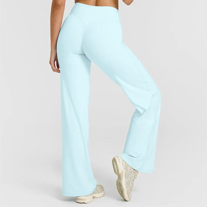 VEQKING Women's High-Waist Yoga Pants – Stretch Straight-Leg Trousers