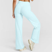 VEQKING Women's High-Waist Yoga Pants – Stretch Straight-Leg Trousers