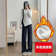 Women's Wide Leg Trousers – High Waist Straight Cut Casual Pants