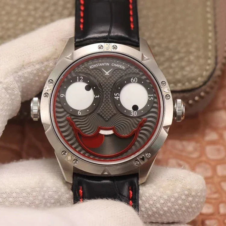 Joker Men's Automatic Moon Phase Diving Watch – Leather Strap