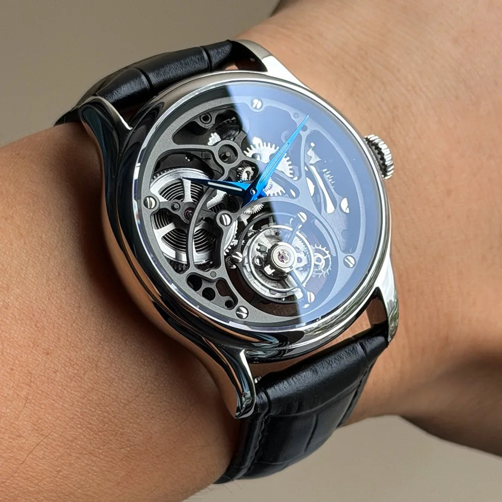 Merkur Men's Skeleton Tourbillon Watch – Sapphire, Business, 42mm