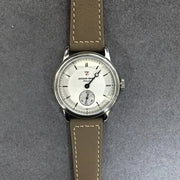 Jacques Genry Men's Automatic Jump Hour Watch – 38mm, Blue Sanded Dial