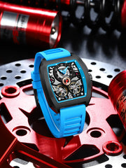 AILANG Men's Double Tourbillon Automatic Watch – Silicone Strap, Luminous