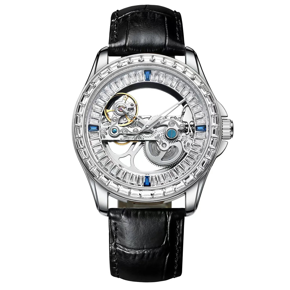 AILANG Men's Transparent Skeleton Automatic Watch – Double-Sided Dial