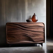 Black Walnut Entrance Cabinet — Nordic Retro Designer Hallway Console