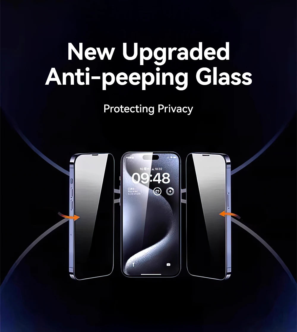 Joyroom 1/2PCS For iPhone 17 Pro Max Anti-Spy Glass Privacy Screen Protector Glass For iPhone 17 Pro 17 Air Tempered Glass Film