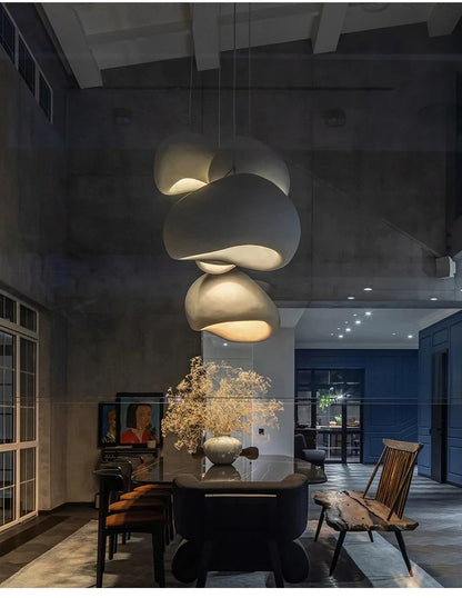 Japanese Wabi Sabi Chandelier Modern LED Pendant Light for Dining Living Room Bedroom Bar Designer Homestay E27 Hanghing Lamp