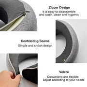 Memory Foam Travel Neck Pillow – U-Shaped, Adjustable & Portable
