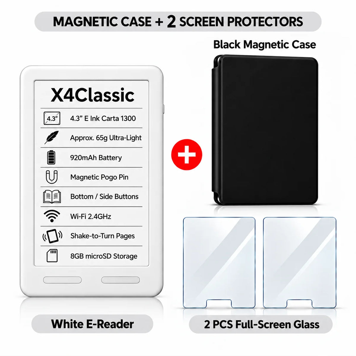 XTEINK X3 Pro E-Reader – Pocket-Size E-Ink Reader, Lightweight