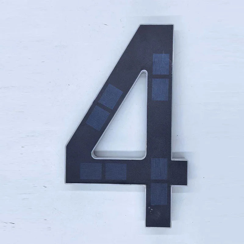 Solar LED House Number Sign – Waterproof Outdoor Address Plate Light