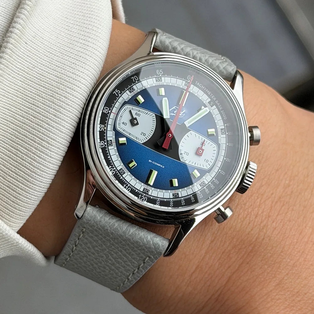 Fod Men's Retro Chronograph Mechanical Watch – ST1901, Racing Series, 38mm