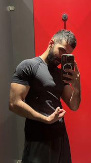 Men's Quick-Dry Basketball Compression Top – Breathable Mesh Gym Wear