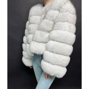MAOMAOKONG Women's Real Fox Fur Coat – Luxury Winter Jacket