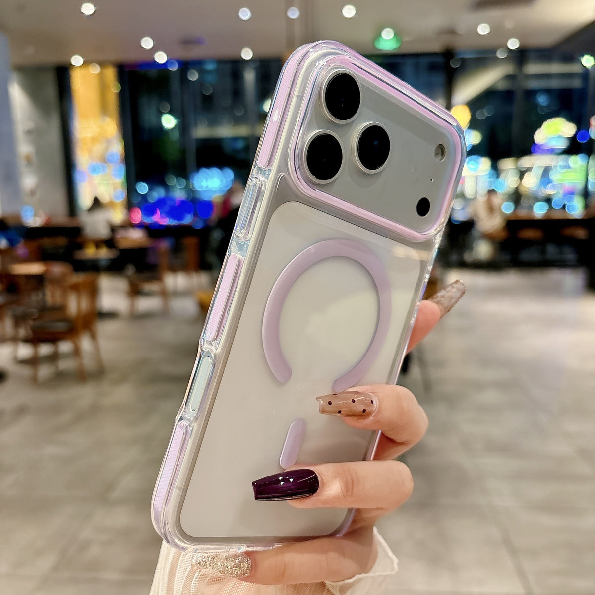 Crystal Clear Magnetic Phone Case – Shockproof Transparent Cover for iPhone 15/16/17 Series
